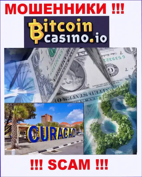 Bitcoin Casino свободно оставляют без денег, ведь находятся на территории - Кюрасао
