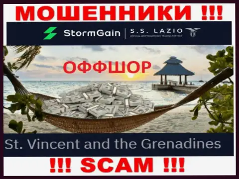 St. Vincent and the Grenadines - вот здесь, в офшорной зоне, пустили корни мошенники StormGain