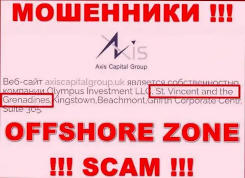 Axis Capital Group - это internet кидалы, их адрес регистрации на территории St. Vincent and the Grenadines