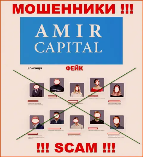 Обманщики Amir Capital беспрепятственно прикарманивают вложенные денежные средства, так как на сайте представили липовое руководство