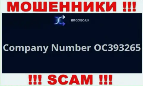 Регистрационный номер мошенников Bit Go Go, с которыми опасно сотрудничать - OC393265