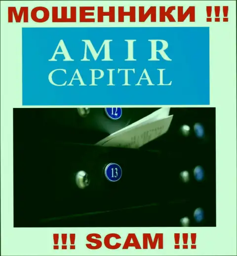Не связывайтесь с махинаторами Amir Capital - они оставляют ложные данные об адресе организации