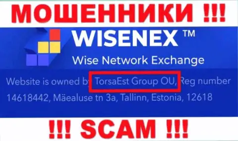 TorsaEst Group OU управляет конторой WisenEx Com - это МОШЕННИКИ !