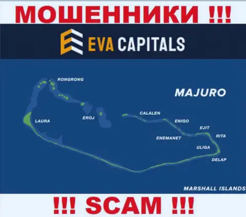 С конторой ЕваКапиталс не торопитесь взаимодействовать, адрес регистрации на территории Маджуро, Маршалловы Острова