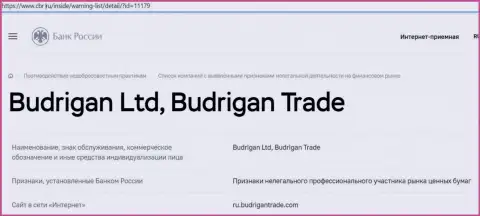 Разводилы BudriganTrade попали в черный список Центробанка России