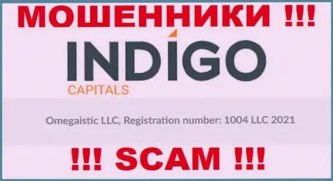 Регистрационный номер очередной противоправно действующей организации Indigo Capitals - 1004 LLC 2021