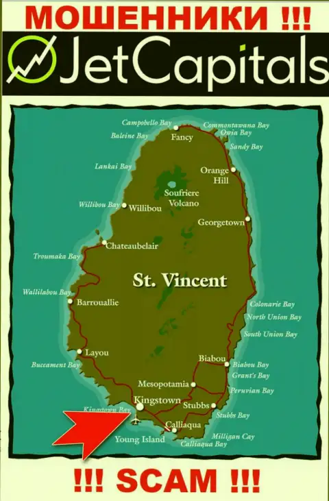 Kingstown, St Vincent and the Grenadines - вот здесь, в оффшоре, зарегистрированы internet мошенники Jet Capitals
