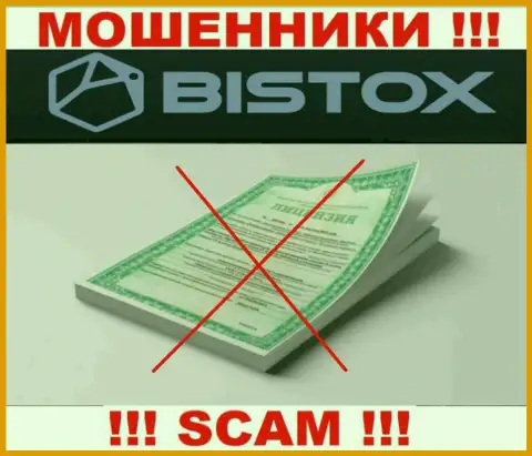 Bistox Holding OU - это контора, которая не имеет лицензии на осуществление своей деятельности