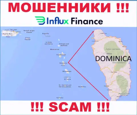 Контора InFluxFinance - это интернет мошенники, находятся на территории Commonwealth of Dominica, а это офшор