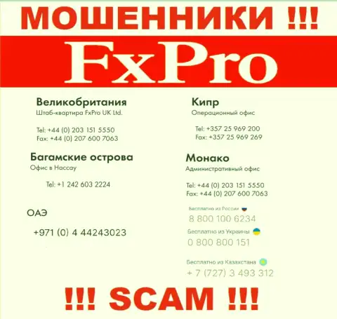 Осторожнее, вас могут одурачить internet кидалы из организации FxPro Group Limited, которые звонят с различных номеров телефонов
