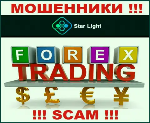Не вводите финансовые активы в StarLight24, сфера деятельности которых - Форекс