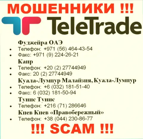 Мошенники из компании ТелеТрейд, в поиске доверчивых людей, звонят с различных телефонных номеров