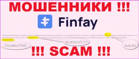 На интернет-сервисе ФинФай показана лицензия, но это наглые мошенники - не надо доверять им