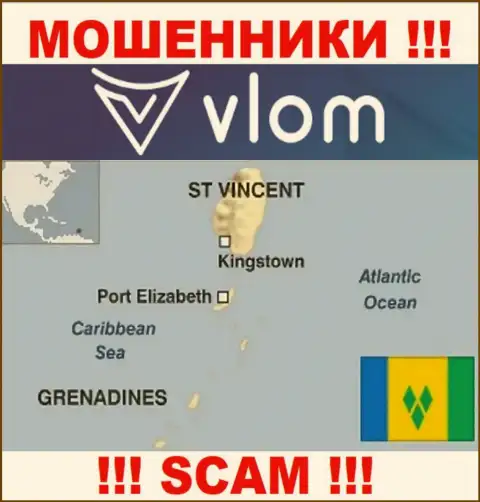 Vlom Com находятся на территории - Saint Vincent and the Grenadines, остерегайтесь работы с ними