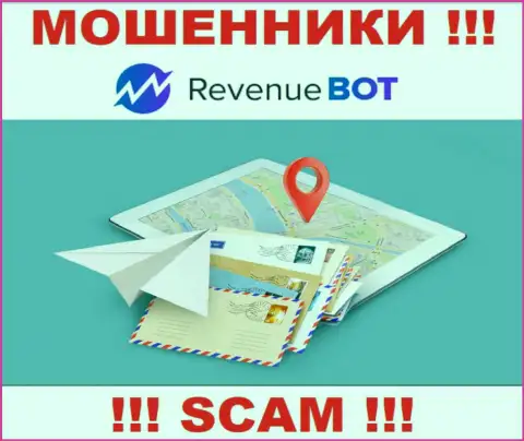 Мошенники Rev Bot не публикуют местонахождение компании - это МОШЕННИКИ !!!
