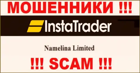 Юридическое лицо компании ИнстаТрейдер - это Namelina Limited, инфа позаимствована с официального веб-сайта