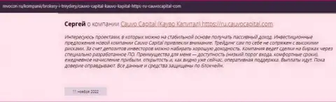 Мнение валютного трейдера о брокерской компании Cauvo Capital на сайте Ревокон Ру