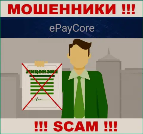 ЕПейКор Ком - это мошенники !!! На их онлайн-ресурсе нет лицензии на осуществление их деятельности