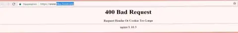 Официальный web-портал форекс брокера Фибо Груп несколько дней недоступен и выдает - 400 Bad Request