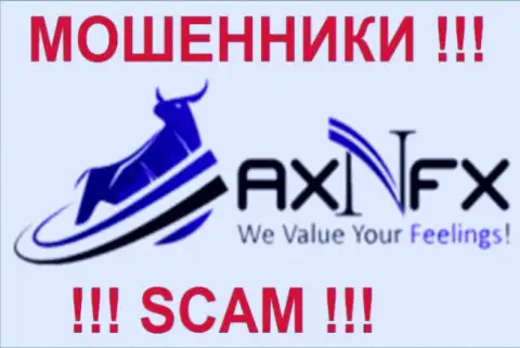 Логотип мошеннического брокера AXNFX Com