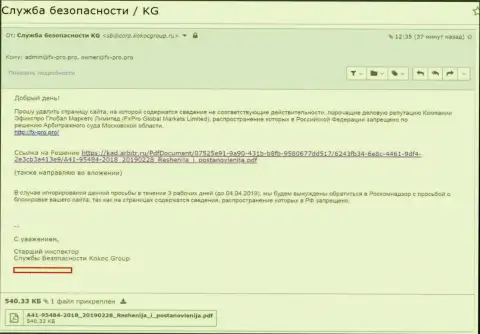 KokocGroup Ru пытаются защитить форекс-обманщиков ФхПро Ком Ру